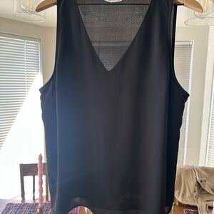Nine West Black V-Neck Tank Top